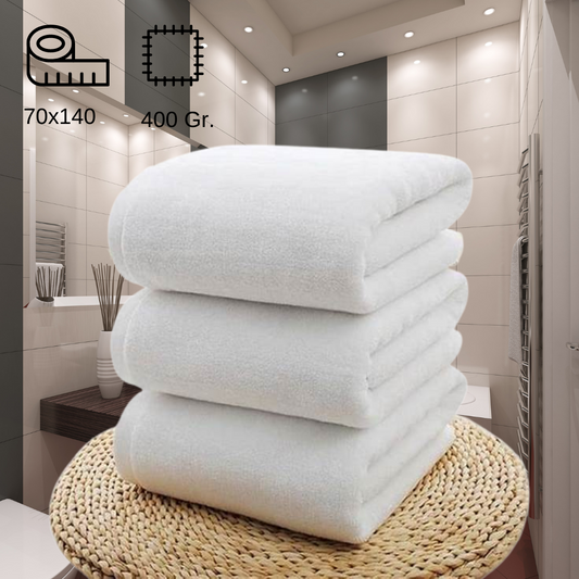 Hotel Bathroom Towel White 70x140 cm