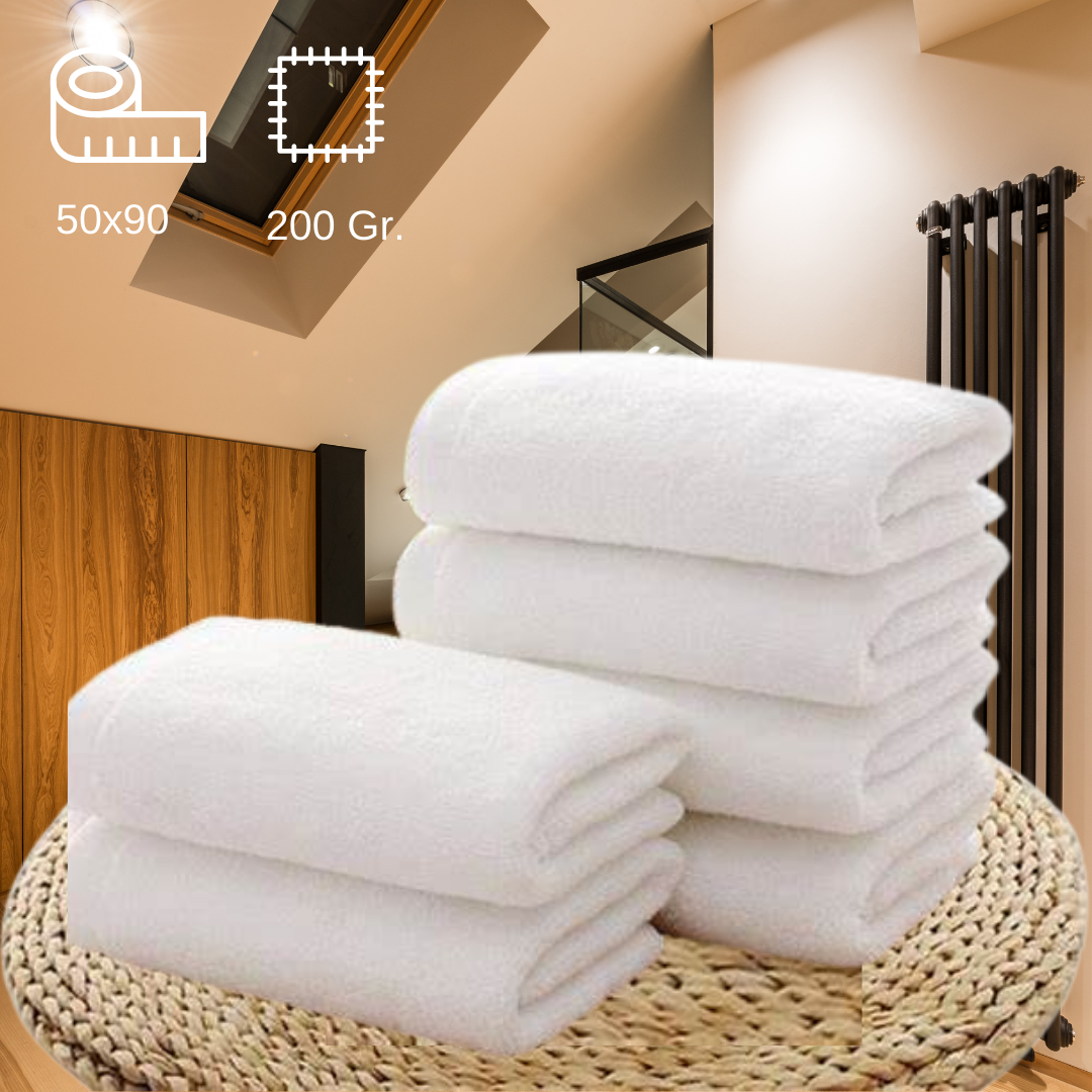 Hotel Hand Towel 50x90 cm White
