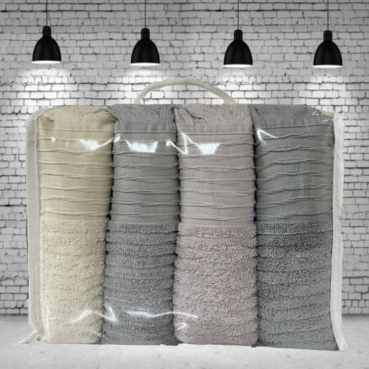 Fringed Hand Towel 50x90 cm, Wave Pattern