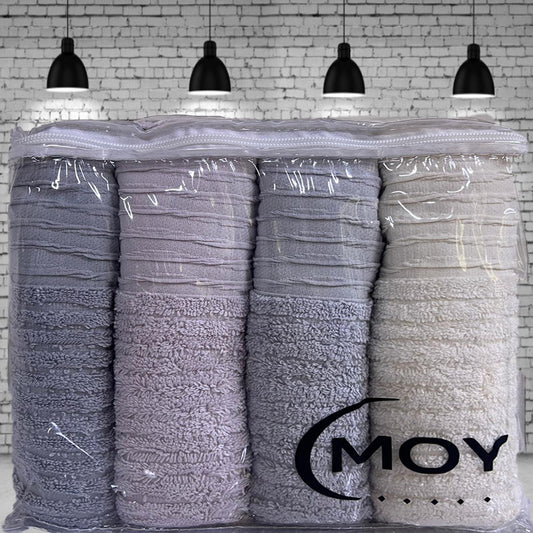 Fringed Hand Towel 50x90 cm Wave Pattern (Option 3)
