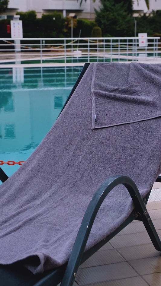 Sun Lounger Beach Towel 70x180 cm Grey
