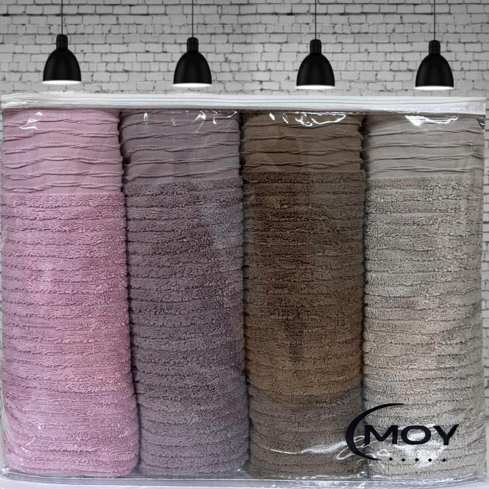 Fringed Hand Towel 50×90 cm Wave Pattern (Option 1)