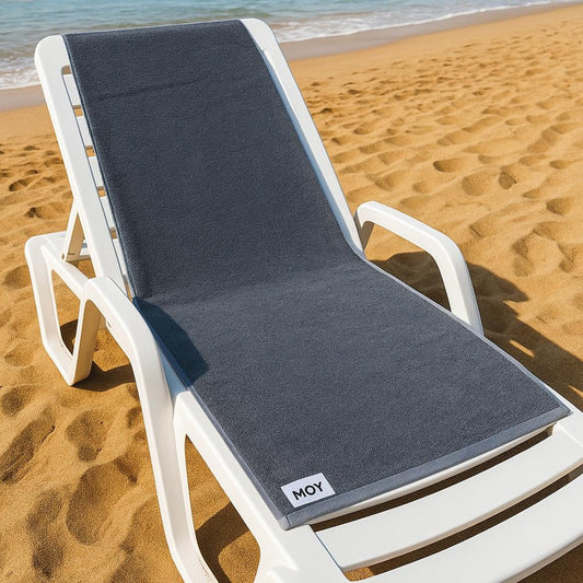 Sun Lounger Beach Towel 70x180 cm Grey