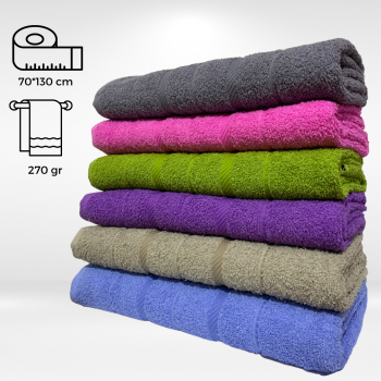 Bath Towel 70x140 Cotton Stripes